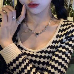 Aesthetic Titanium Steel Necklace - fairypeony