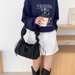 Ribbon Shirring String Shoulder Bag