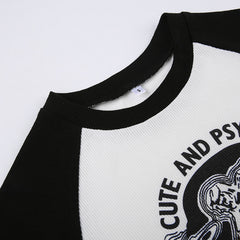 Vintage 90's Print Raglan Short Sleeve Tee - fairypeony