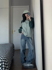 Vintage Outdoor Raglan Hooded Jacket - fairypeony