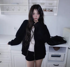 Vintage stand-up collar slim-fit coat
