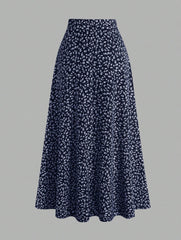 Floral Print Swing Maxi Skirt
