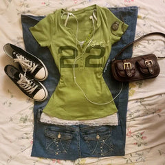Harajuku Letter Print Crop Top Shirt