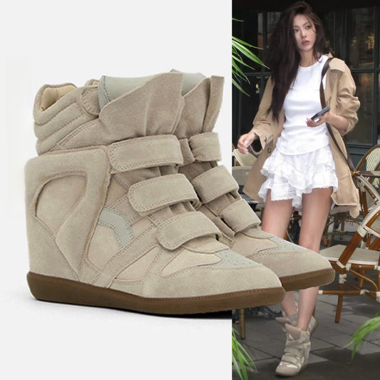 Inside-heeled high-top shoes