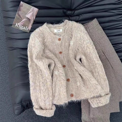 Womens Lace Detail Knitted Cardigan - fairypeony