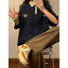 Vintage 90's Polo Neck Oversized T-Shirt