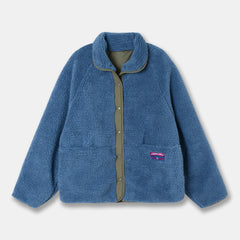 Aesthetic Lamb Wool Patchwork Jacket