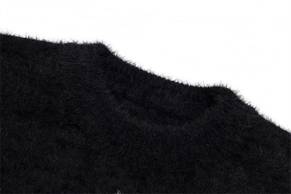 Spider Print Loose Sweater - fairypeony