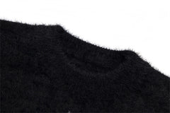 Spider Print Loose Sweater - fairypeony