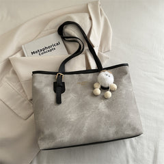 Aesthetic Pendant Pu Leather Tote Bag - fairypeony
