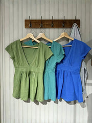 Womens Casual V-neck Cotton T-shirt
