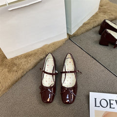 Aesthetic Mary Jane Medium Heel Shoes - fairypeony