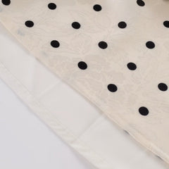 Polka Dot Puff Short Sleeve Maxi Dress