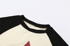 Vintage Star Logo Raglan Short Sleeve Tee - fairypeony