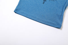 Punk Print Raglan Short Sleeve Crop Top - fairypeony