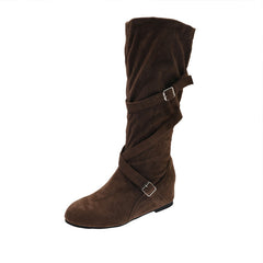 Leather boots, long sleeves, women's style