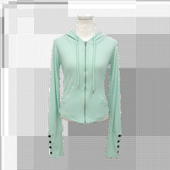 Women's Acrylic Butterfly Sleeve Knitted Sweater with Hood
