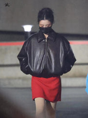 Vintage Padded Cropped Aviator Jacket