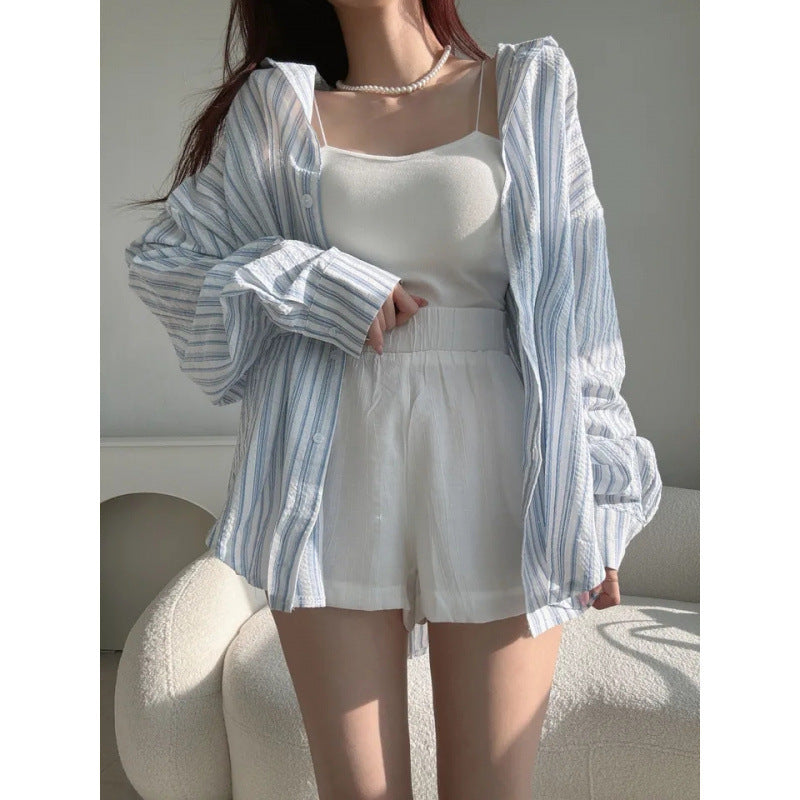 Women Striped Shirt - fairypeony