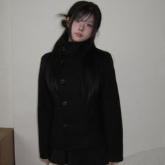 Black woolen coat