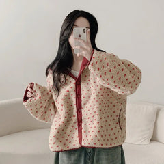 Vintage Reversible Fleece Oversized Jacket