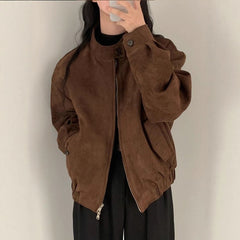 American Retro Suede Jacket for Women