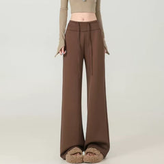 Womens High-Waisted Wide-Leg Sweatpants