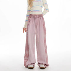 Vintage Striped Baggy Wide Leg Sweatpants