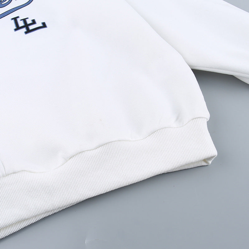 Letter Print Pullover Oversized Sweatshirt - fairypeony