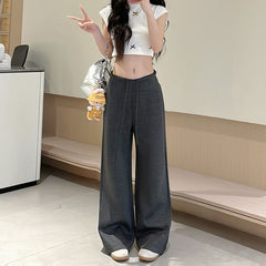 Womens High-Waisted Wide-Leg Sweatpants