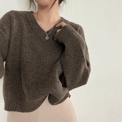 V-Neck Pullover Dark Academia Sweater