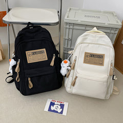 Solid Color Multi pocket Backpack