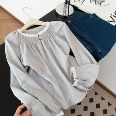 Floral Lantern Sleeve Blouse - fairypeony