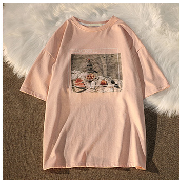 Aesthetic Print Oversized T-shirt - fairypeony