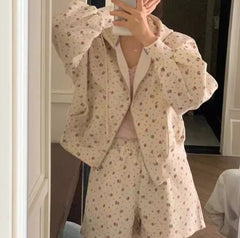 Loose Floral Printed Two-piece Set