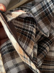Vintage Plaid Low Rise Midi Skirt