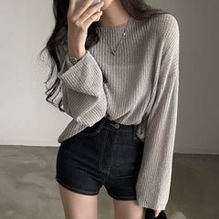 Vintage Ice Silk Oversized Knitted Sweater
