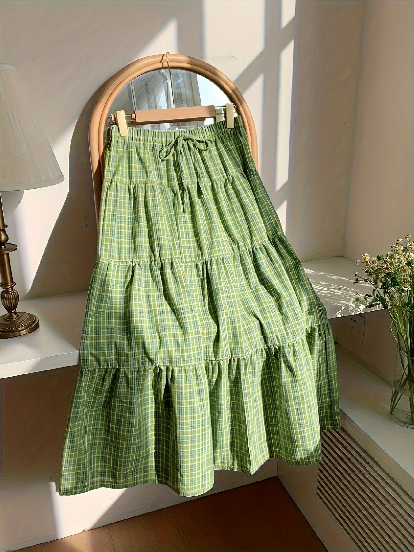Women's Printed A-Line Layered Skirt - fairypeony