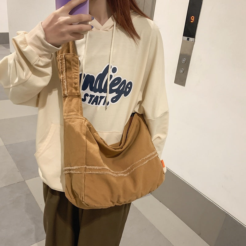 Vintage Distressed Crossbody Bag - fairypeony