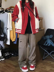 Patchwork Zip Up Corduroy Jacket - fairypeony