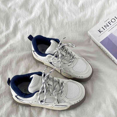 Aesthetic Color Block Platform Sneakers