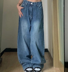 Vintage Blue Wash Boyfriend Jeans