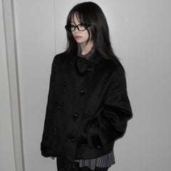 Womens Double Breasted Wool Coat