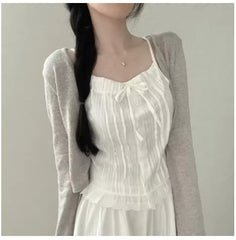 Lace Patchwork Front Tie Cami Top