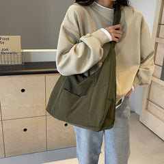 Solid Color Padded Casual Shoulder Bag - fairypeony