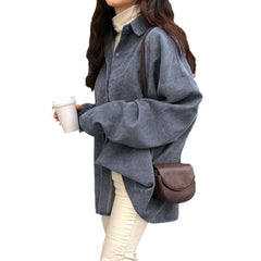 Womens Long Sleeve Loose Fit Shirt