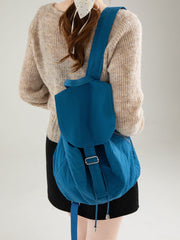 Versatile Simple Plaid Backpack for Women