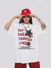 Vintage Star Graphic Oversized Tee - fairypeony