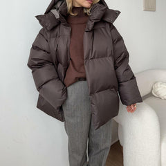 Multicolor Hooded Puffer Jacket