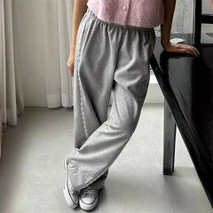 Aesthetic Lace Detail Baggy Sweatpants